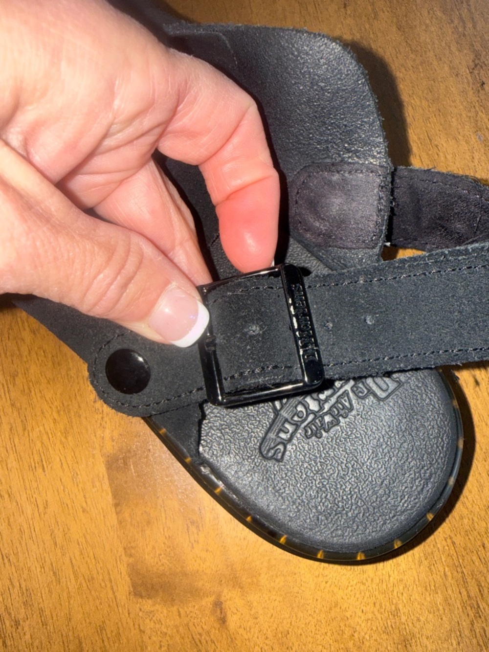 Dr.Martens Suede Backstrap Clog Shoes - Picture 6 of 14